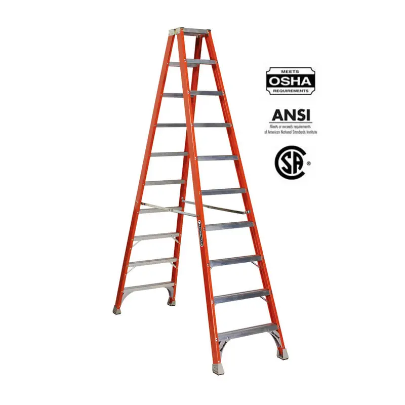 Louisville Fm1510 10-Foot Fiberglass Twin-Section Front Ladder – 300-Lb Type Ia Duty Rating 1