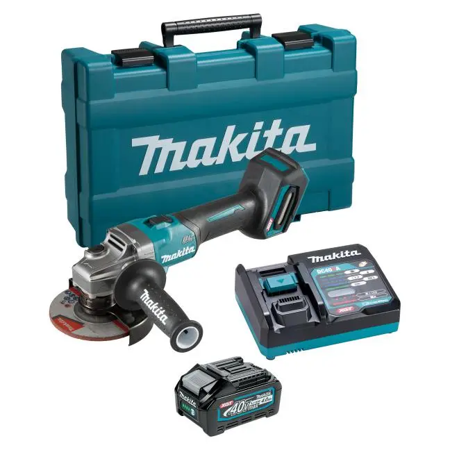 Makita Ga005Gm102 – 40V Xgt Brushless 5" Angle Grinder Kit With Thumb Switch (1 × 4.0Ah Battery) 1