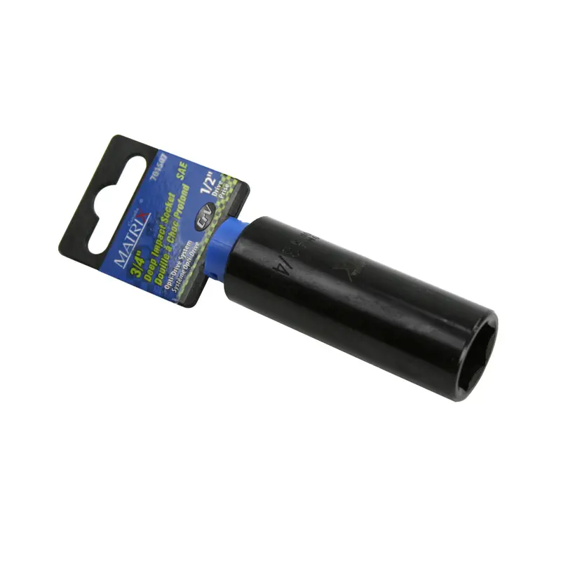 Matrix 701507 1/2-Inch Drive 3/4-Inch Deep Chrome-Vanadium Impact Socket (Sae) 1