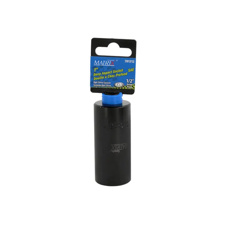 Matrix 701512 1/2-Inch Drive 1-Inch Deep Chrome-Vanadium Impact Socket (Sae) 1