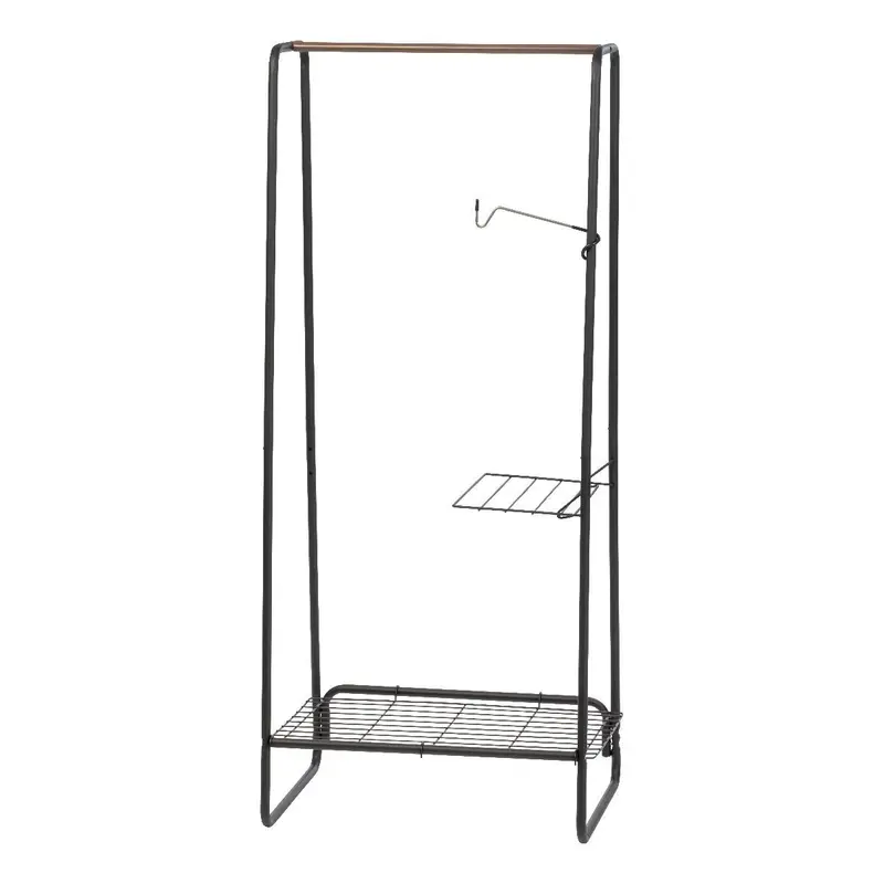 Medium-Sized Metal Garment Rack With Wire Shelving 1