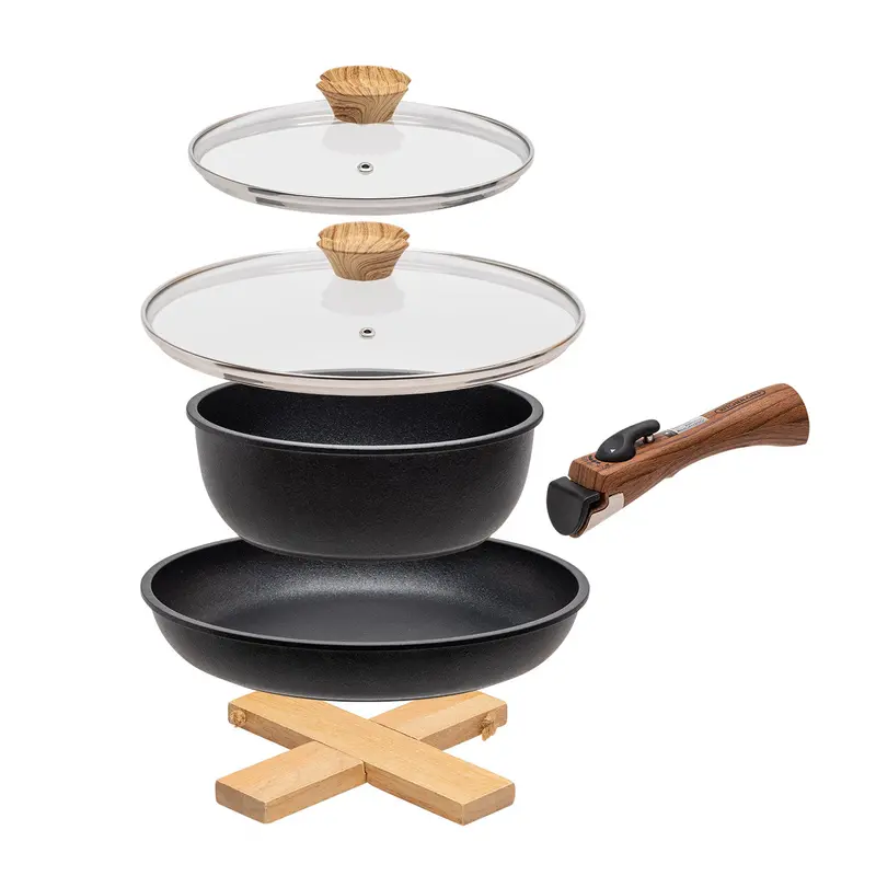 Megastone® Non-Stick Cookware Set – Detachable Handle Design 1