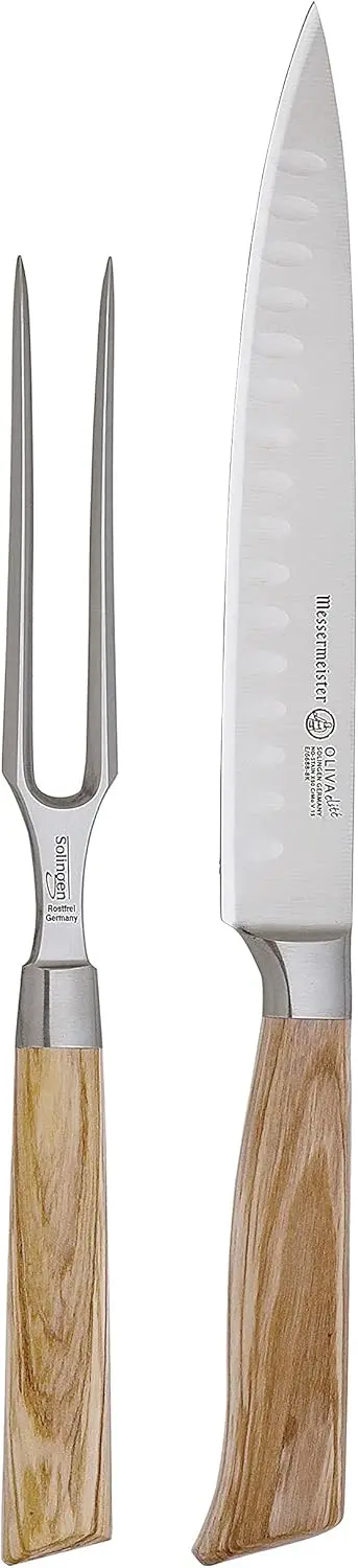 Messermeister Oliva Elite 2-Piece Kullenschliff Carving Knife Set 1