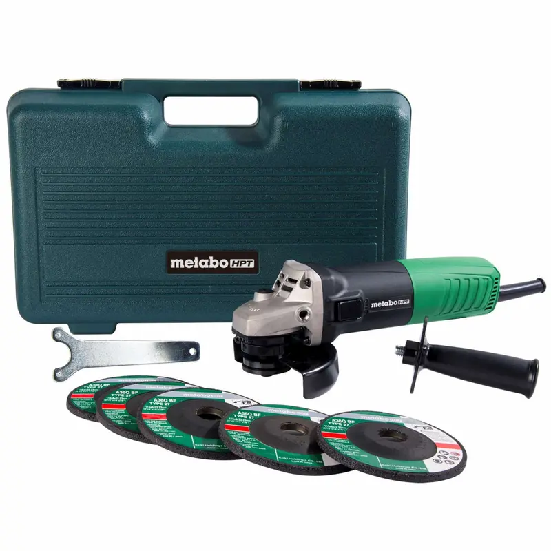 Metabo Hpt G12Sr4 4-1/2" Angle Grinder – 120V, Slide Switch Control, 5/8"-11 Arbor 1
