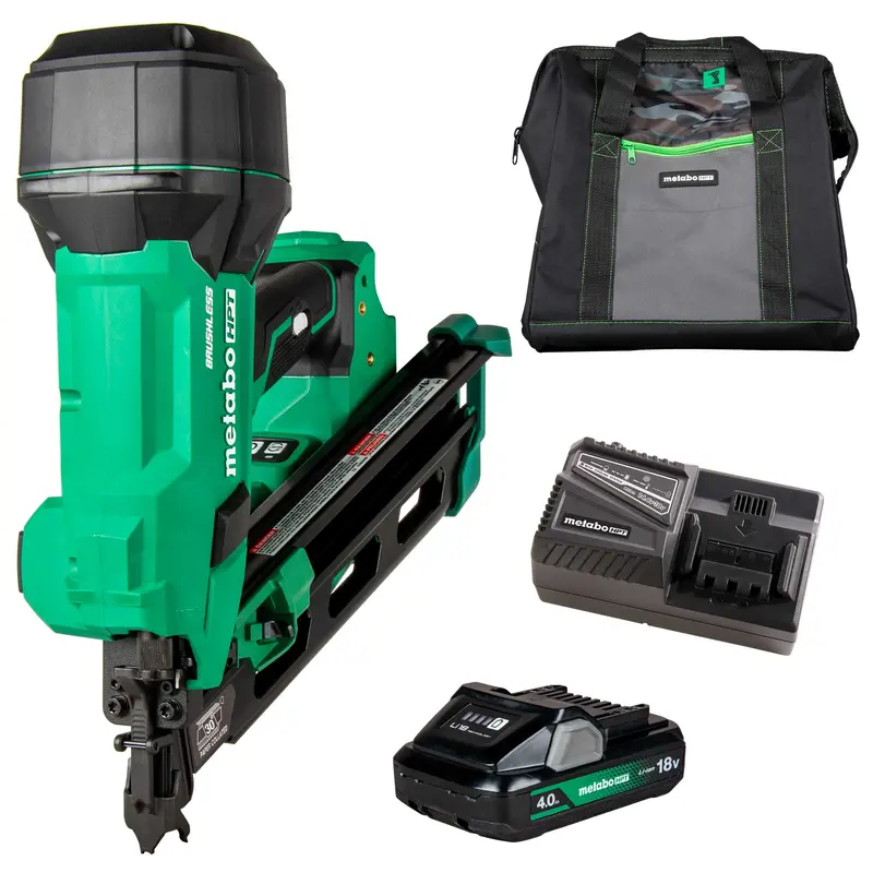 Metabo Hpt Nr1890Dcam 18V Multivolt Cordless 30-Degree Framing Nailer — 3-1/2-Inch Paper Tape Capacity (1-Battery Kit, 4.0 Ah) 1