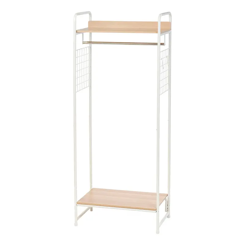 Metal Garment Rack With Side Hooks & Hanging Bars – Expandable Wardrobe Organizer 1