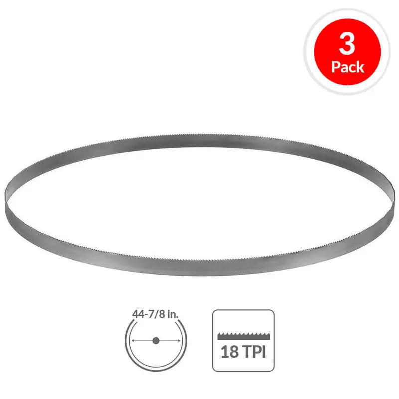 Milwaukee 44-7/8" 18 Tpi Thin-Metal Band Saw Blade – 3-Pack 1