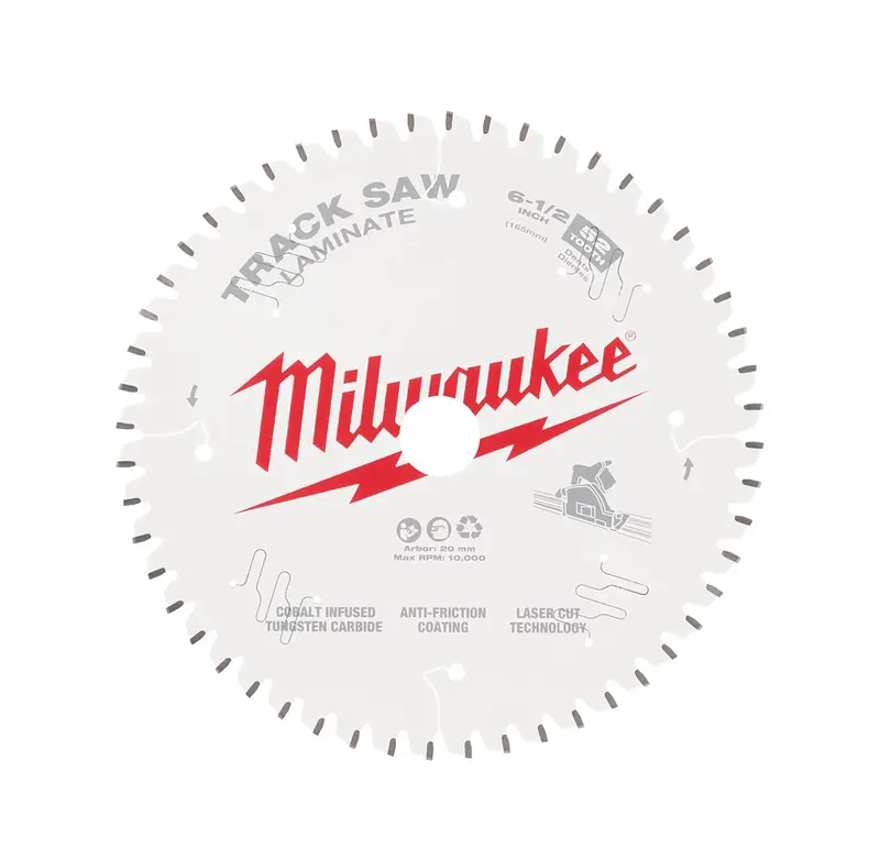 Milwaukee 48-40-0643 Track Saw Laminate Blade – 6-1/2" Diameter, 52-Tooth Carbide 1