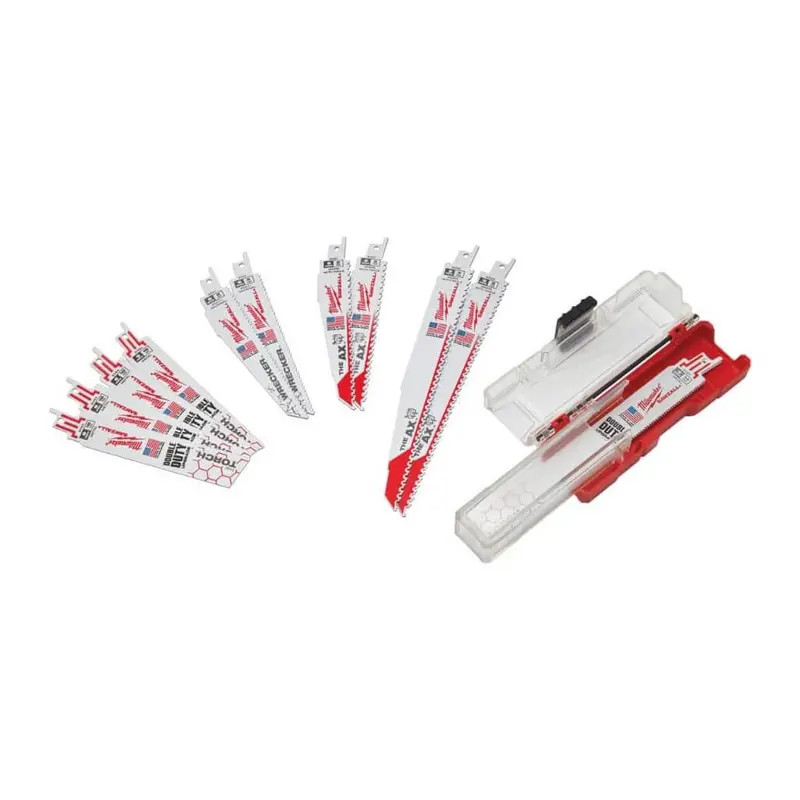 Milwaukee 49-22-3329 Sawzall Demolition Reciprocating Blade Set – 12-Piece Bi-Metal 1