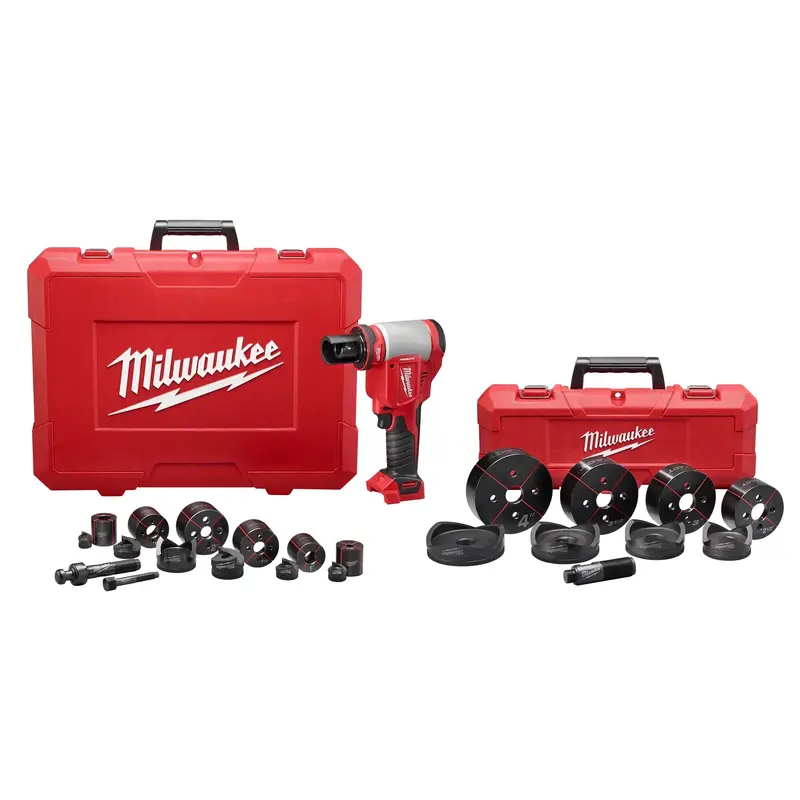 Milwaukee M18 Force Logic 10-Ton Knockout Tool – Expanded Range: 1/2" To 4" Conduit 1