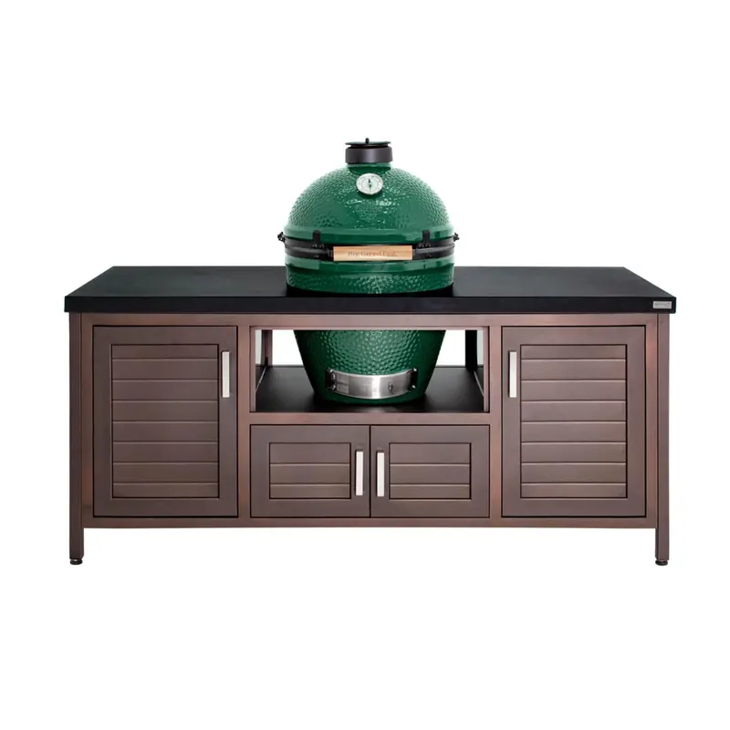 Modern Farmhouse Big Green Egg Stand – 69" Outdoor Table With Storage 1