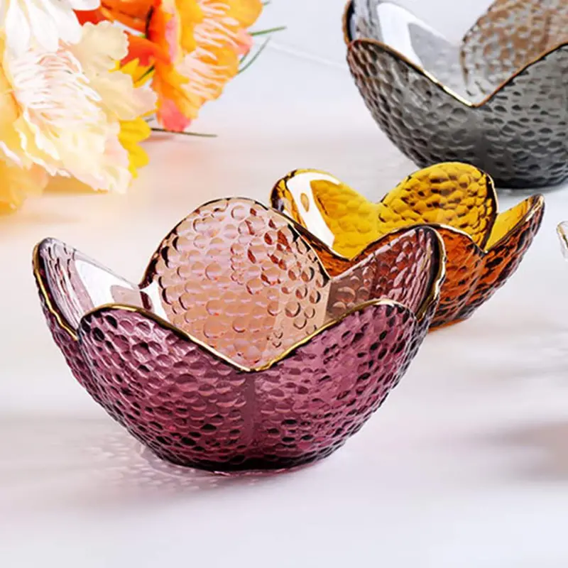 Moderno Lily-Form Glass Serving Bowl 2