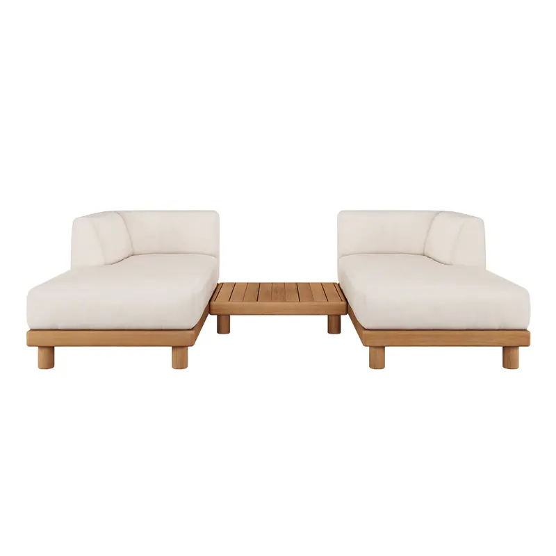 Monocle Outdoor Sun Lounger Ensemble With Matching Table 1