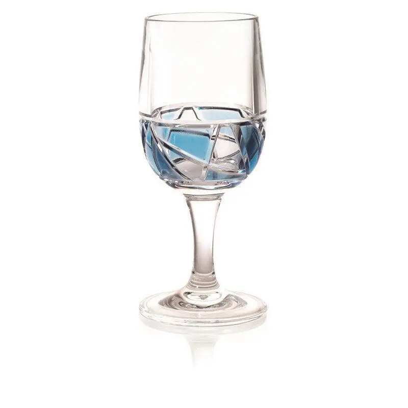 Mosaic Azure 10Oz Acrylic Stemless Wine Glass 1