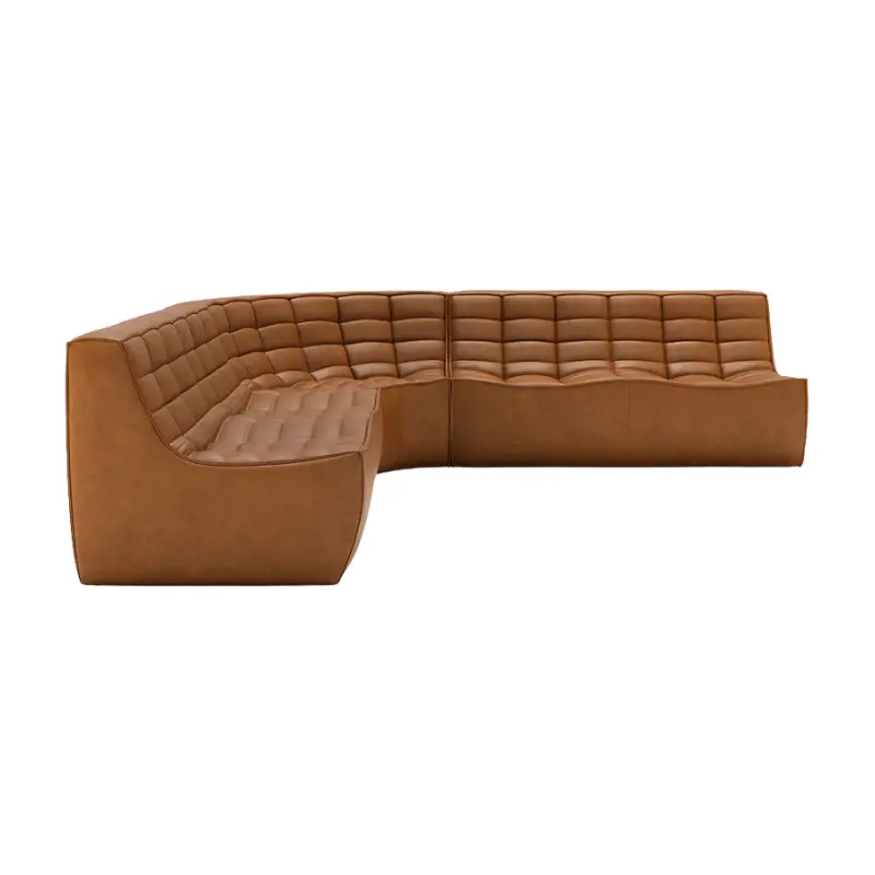 N701 Modular Round Corner Sofa – Dual-Seat Design 1