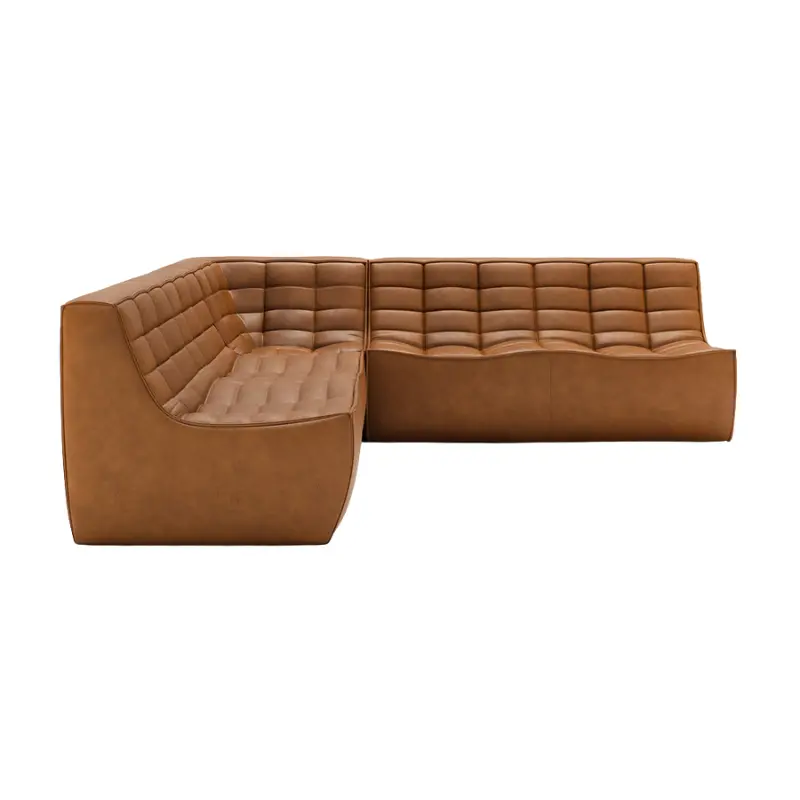 N701 Modular Square Corner Sofa – Dual-Seat Configuration 1