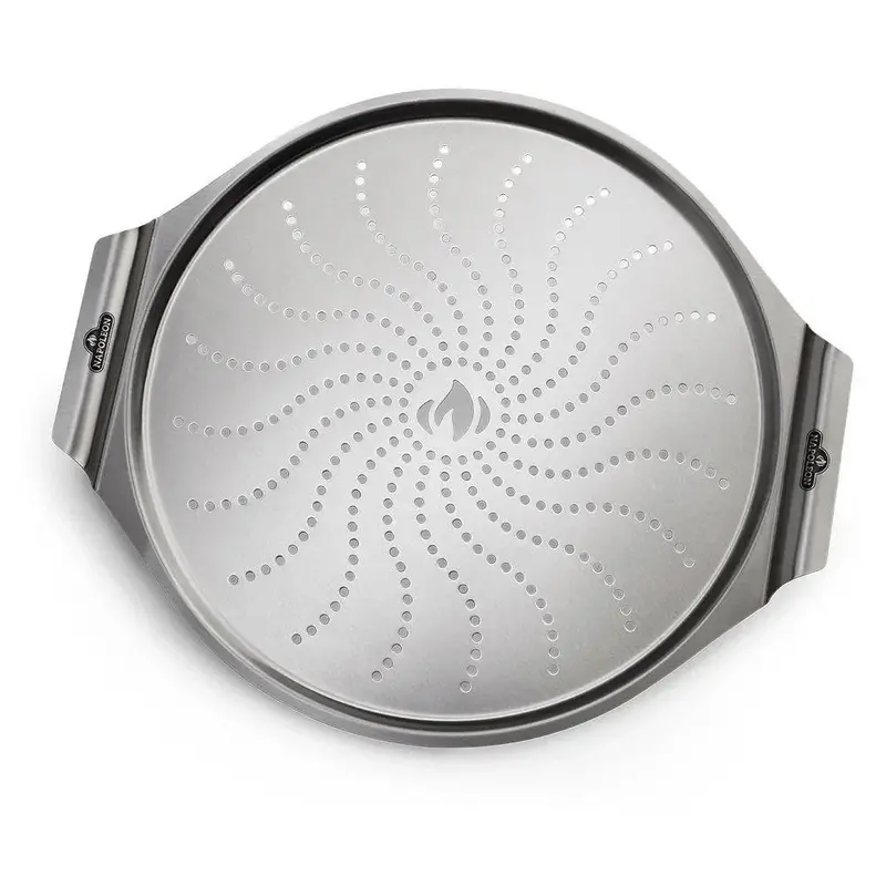 Napoleon 14-Inch Stainless Steel Pizza Baking Pan – Non-Stick Ready Surface 1