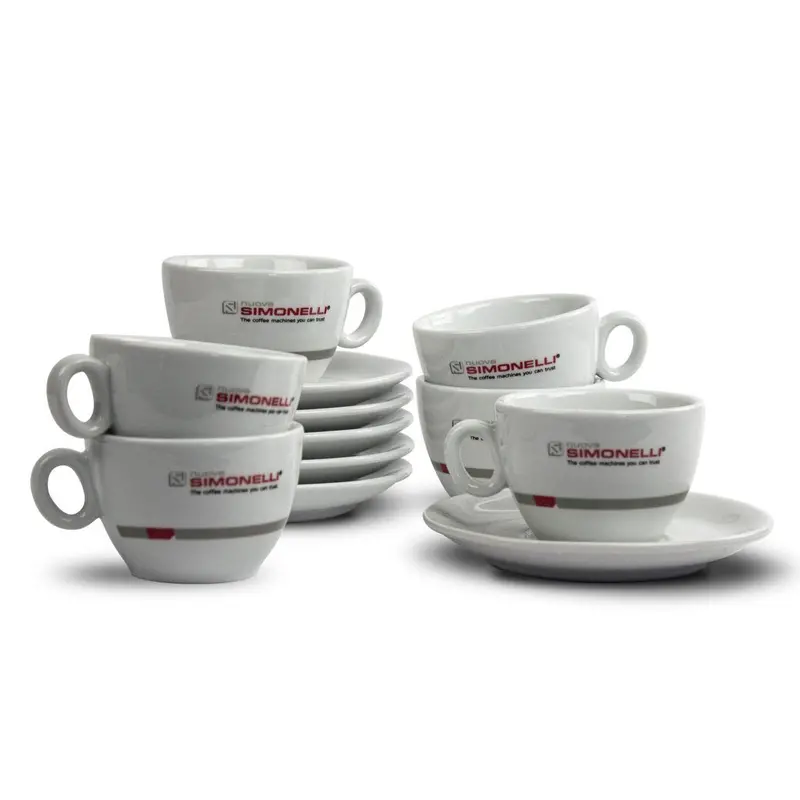 Nuova Simonelli Cappuccino Cup And Saucer Set – 6-Piece 1