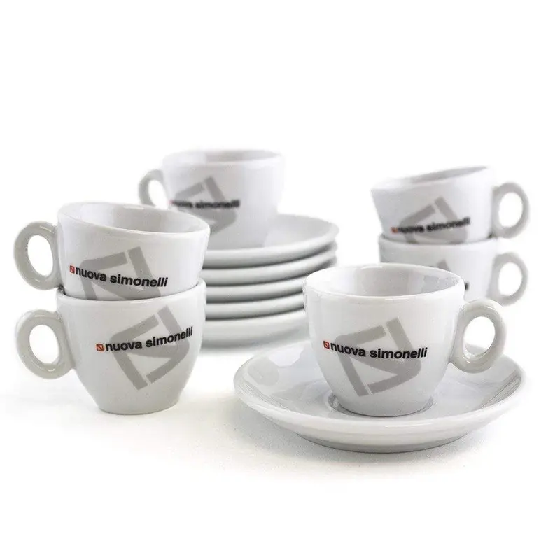 Nuova Simonelli Espresso Cup And Saucer Set – 6-Piece 1