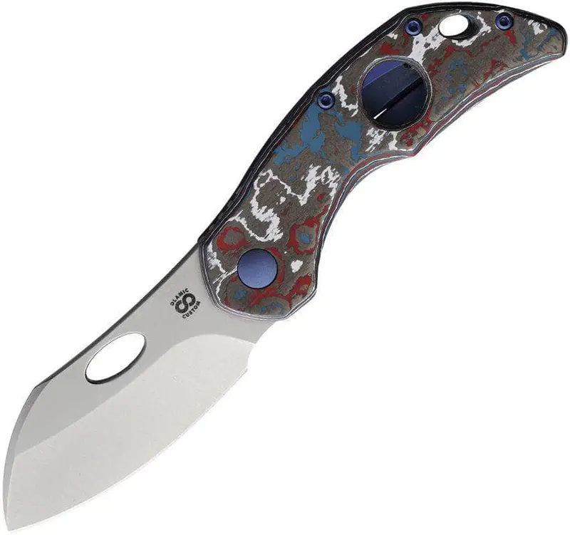 Olamic Busker Framelock Knife – Carbon Fiber Handle 1
