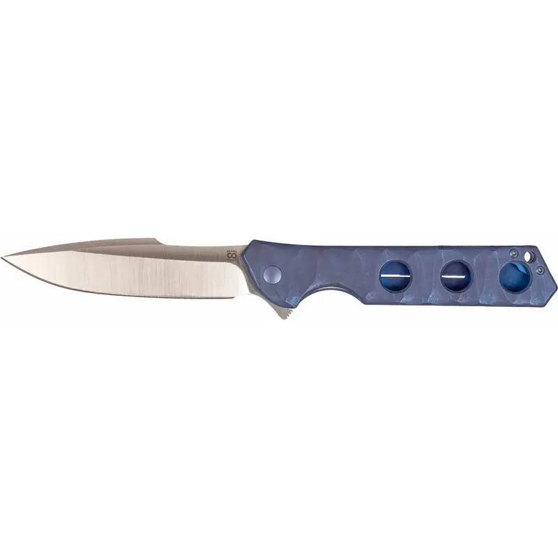 Olamic Rainmaker Harpoon Sculpted Fixed Blade – Blue Handle With Index Ports 1