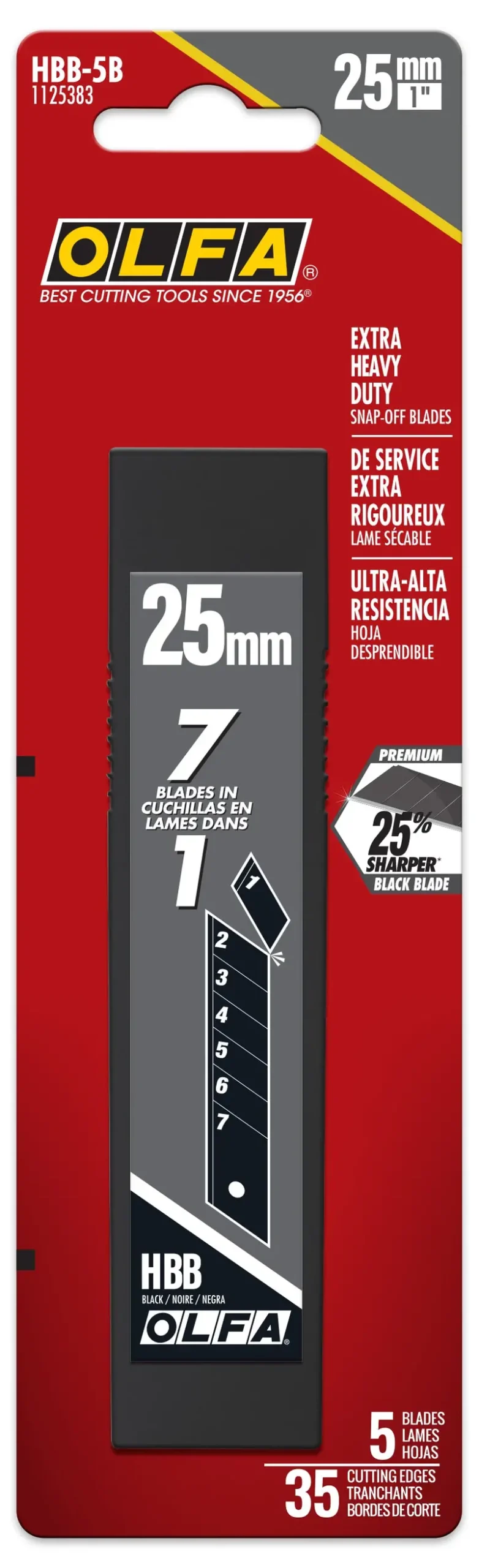 Olfa Heavy-Duty Snap-Off Blades – 25 Mm, 5-Pack 1
