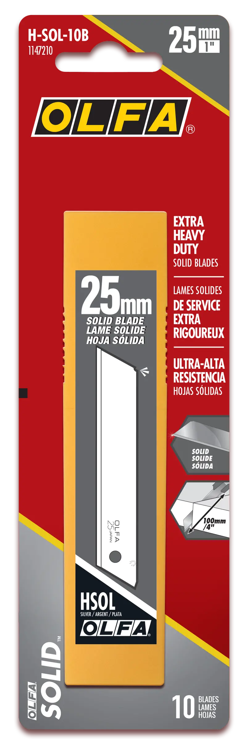 Olfa Silver Premium Utility Knife Blades – 25 Mm, 10-Pack 1