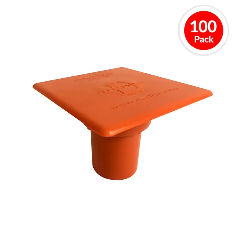 Osha-Compliant Rebar Impalement Endcaps – Flat Top, Sizes #3 To #11 (100-Pack) 1