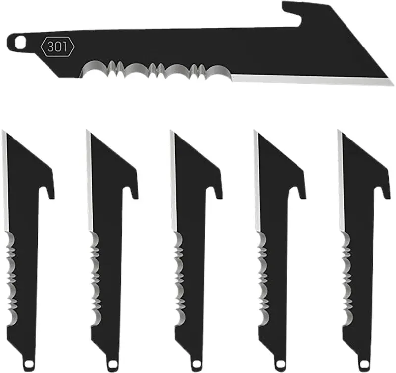 Outdoor Edge Razorlite Utility Knife – 3-Inch Serrated Black Blade 1