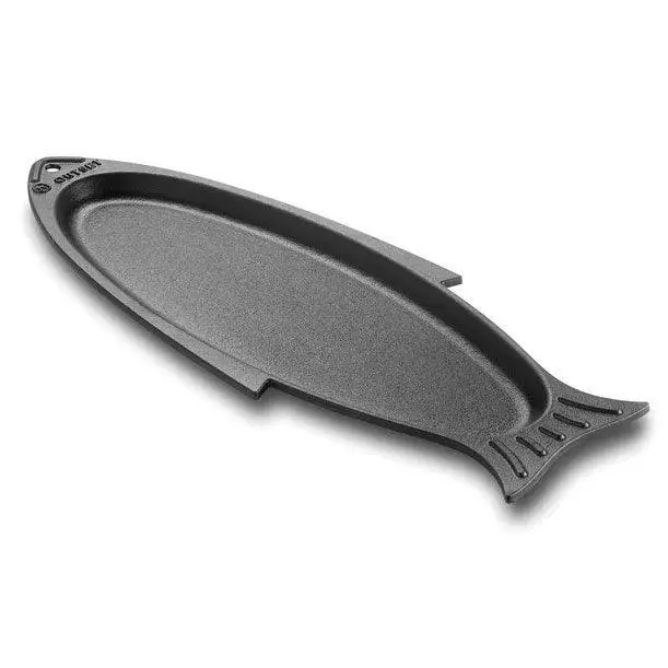 Outset Cast Iron Fish Grill And Serving Pan With Dual Handles 1