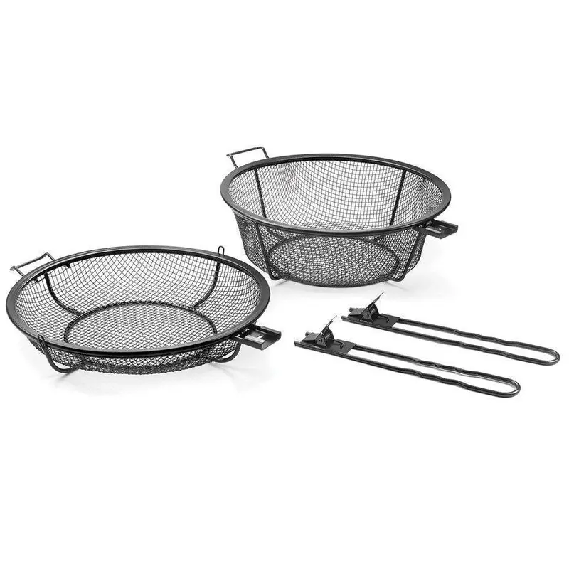 Outset Chef’S Jumbo Outdoor Grill Basket & Skillet – Dual-Function Mesh Cookware 1