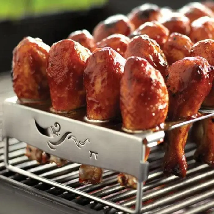 Outset Chicken Leg & Jalapeño Roaster – Vertical Rack For Even Air Circulation 1