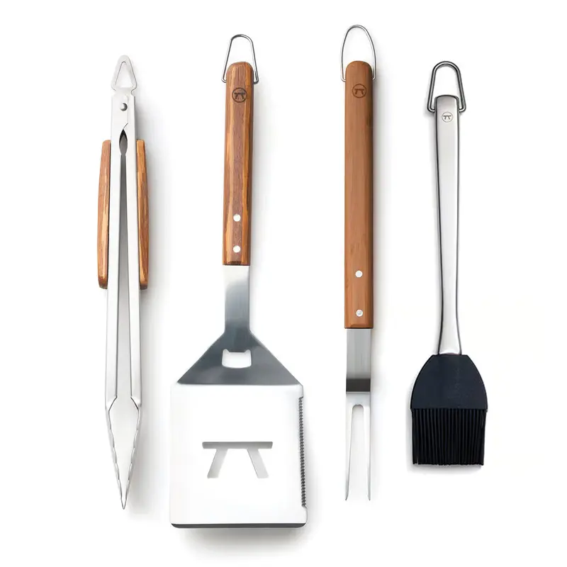 Outset Tiger Bamboo Grill Tool Collection – Eco-Friendly Bbq Accessories 1