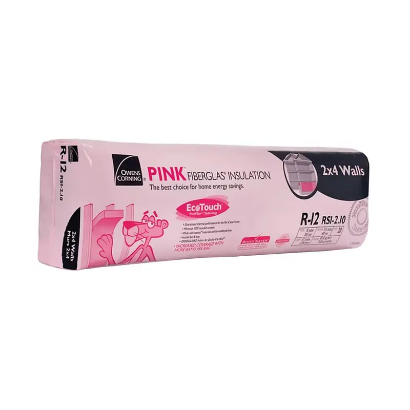 Owens Corning Ecotouch R-12 Pink Fiberglass Insulation Batt (15" X 47" X 3.5") 1