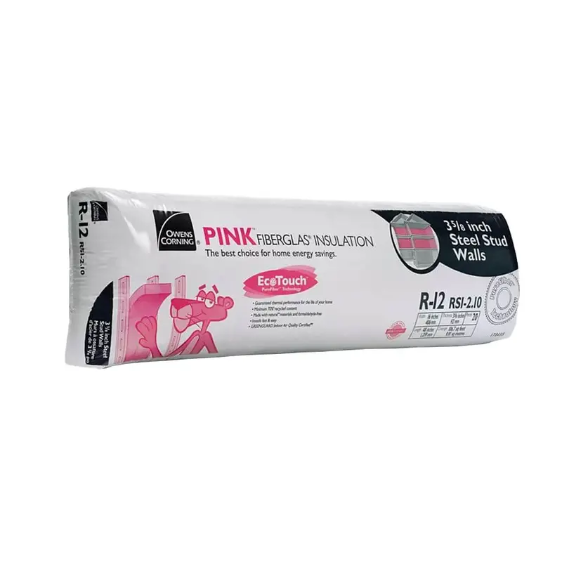 Owens Corning Ecotouch R-12 Pink Fiberglass Insulation Batt (16" X 48" X 3.625") 1