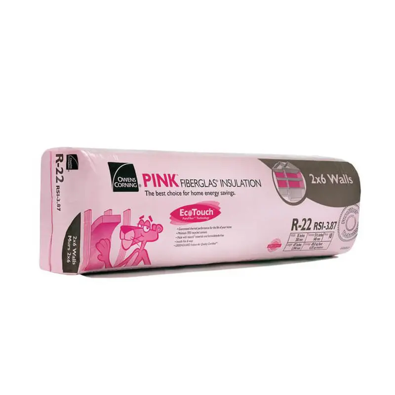Owens Corning Ecotouch R-22 Pink Fiberglass Insulation Batt (15" X 47" X 5.5") 1