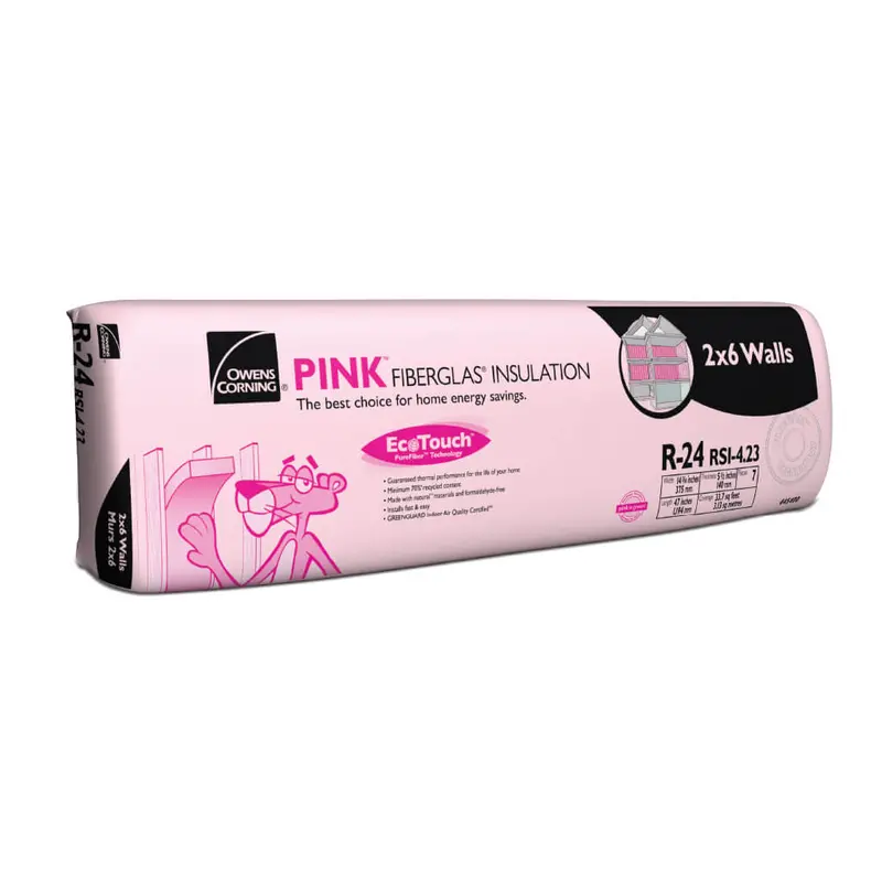 Owens Corning Ecotouch R-24 Pink Fiberglass Insulation Batt (14.75" X 47" X 5.5") 1