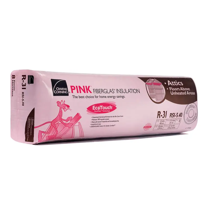 Owens Corning Ecotouch R-31 Pink Fiberglass Insulation Batt (16" X 48" X 9.5") 1