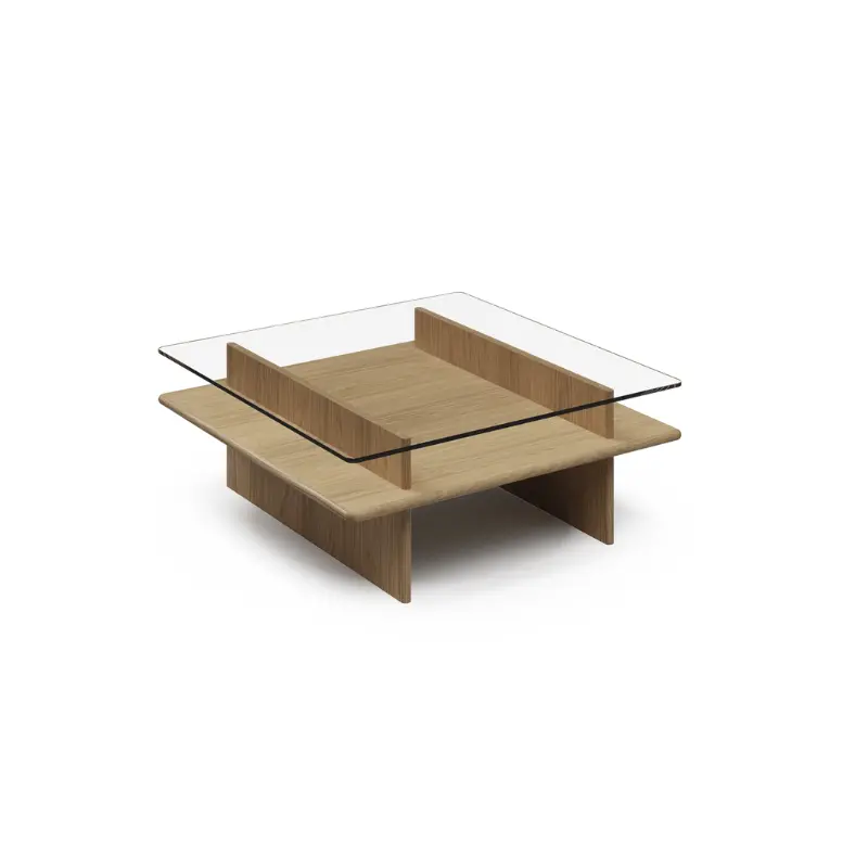 Parallel Geometric Coffee Table – Blackened Steel & Solid Wood 1