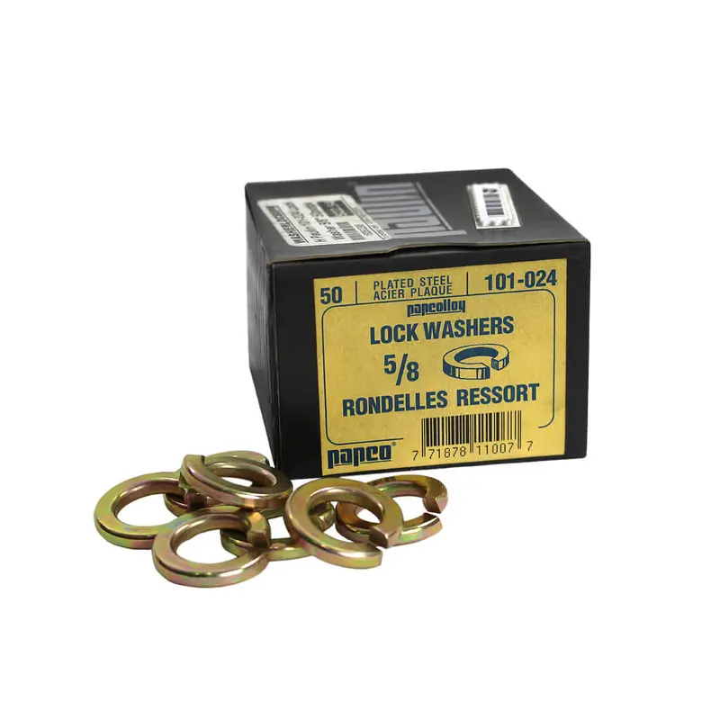 Paulin Gold-Zinc Spring Lock Washers – 5/8 In Diameter (50-Pack) 1
