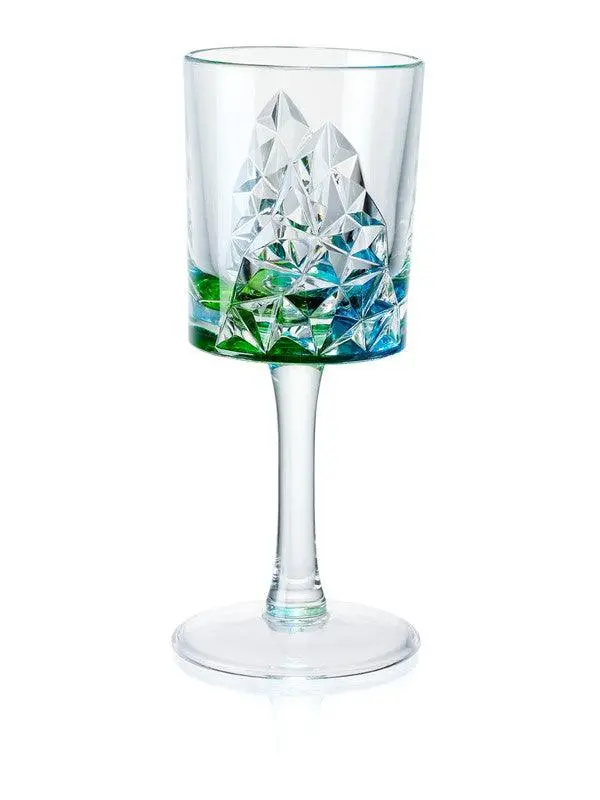 Peacock Glacier Acrylic 8Oz Stemless Wine Glass 1