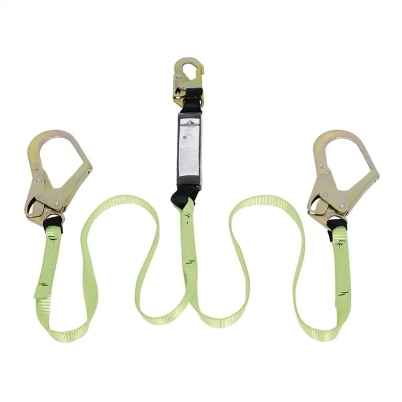 Peakworks Sa-54022-6 Twin-Leg Energy-Absorbing Lanyard – 6-Foot E6 Rated With Form & Snap Hooks 1