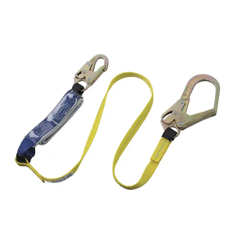 Peakworks Sa-6402-6 Single-Leg Shock-Absorbing Lanyard — 6 Ft E6 Rated With Form & Snap Hook 1