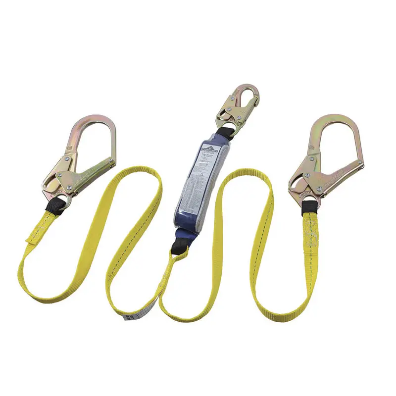 Peakworks Sa-84022-6 Twin-Leg Shock-Absorbing Lanyard — 6 Ft E6 Rated With Dual Form Hooks 1