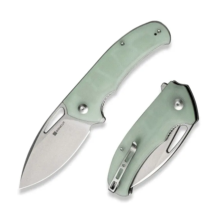 Phantara Flipper Folding Knife – 3.70" Satin 9Cr18Mov Drop Point Blade, Natural G10 Handle 1