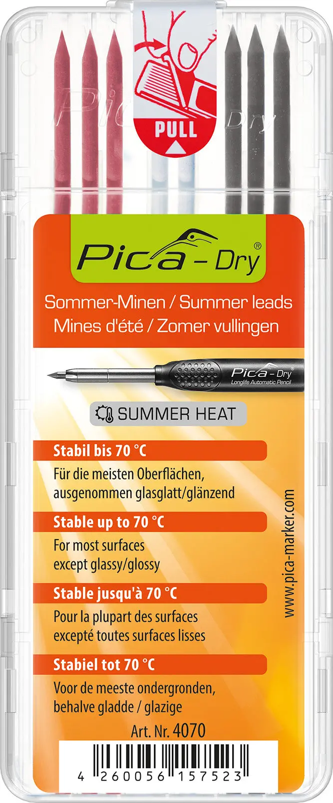 Pica Dry Summer Heat Refill – 8-Piece High-Temperature Resistant Leads 1