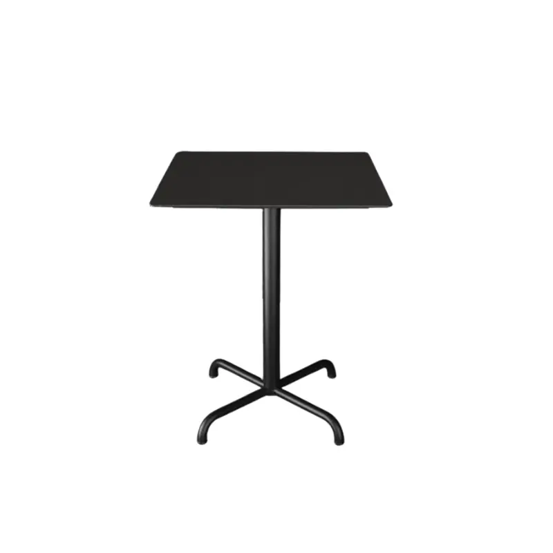 Pico Square Outdoor Café Table – Stainless Steel 4-Star Base 1