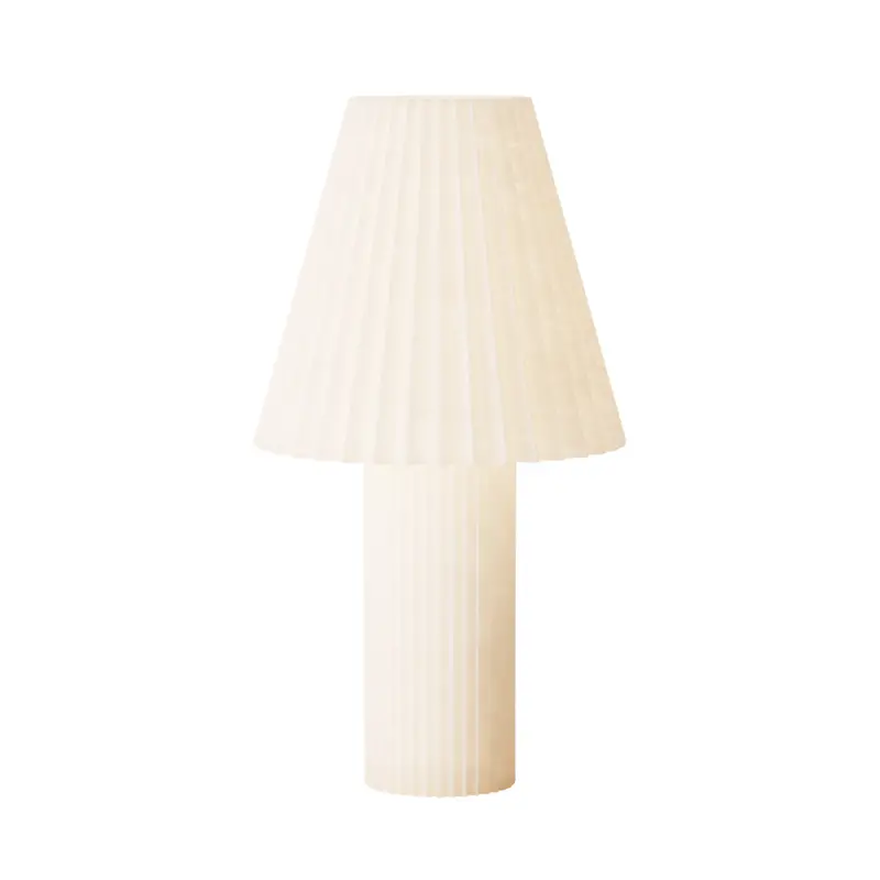 Pleat Table Lamp – Artisanal Pleated Fabric Shade 1