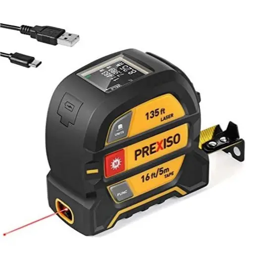 Prexiso 2-In-1 Laser Distance & Tape Measure – 40 M Laser + 5 M Retractable Tape 1