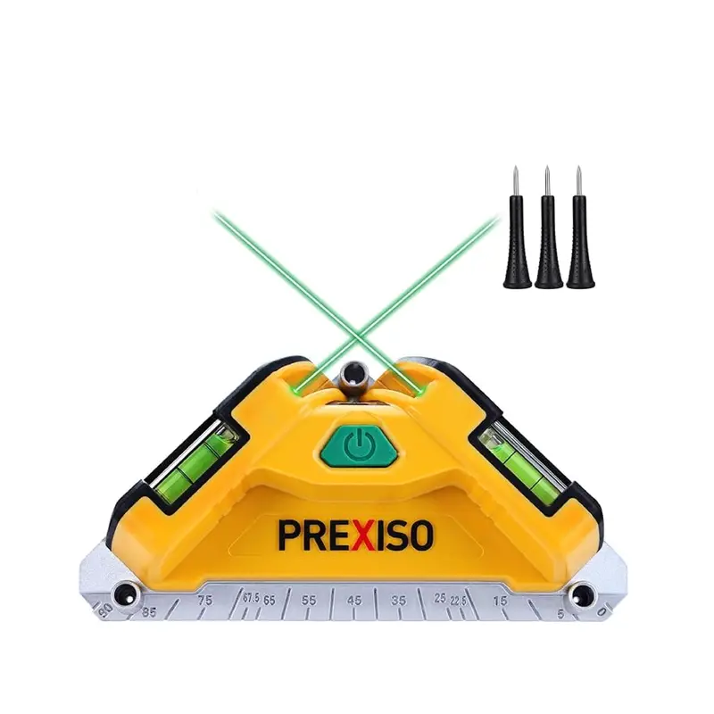 Prexiso Line & Point Laser Level – Self-Leveling Cross-Line Projector With Dot Function 1